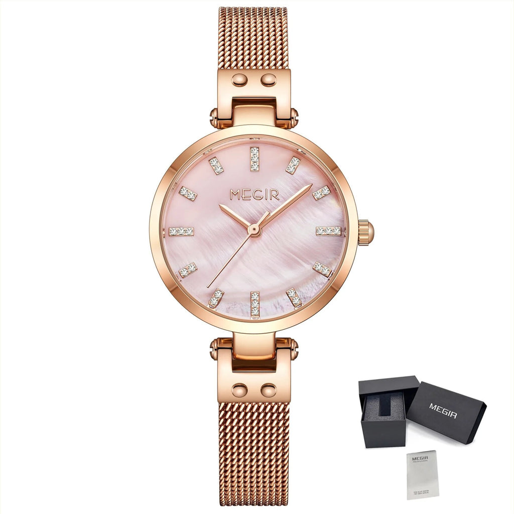 MEGIR Watches for Women Top Brand Fashion Ladies Wristwatch Waterproof Female Quartz Luxury Watch Montre Femme 7025-17