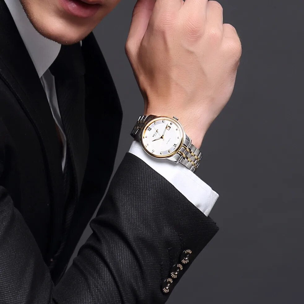 Men Watches Stainless Steel Bracelet Sapphire Automatic Mechanical Watch Luxury Business Wristwatches Clock Reloj Hombre 96002