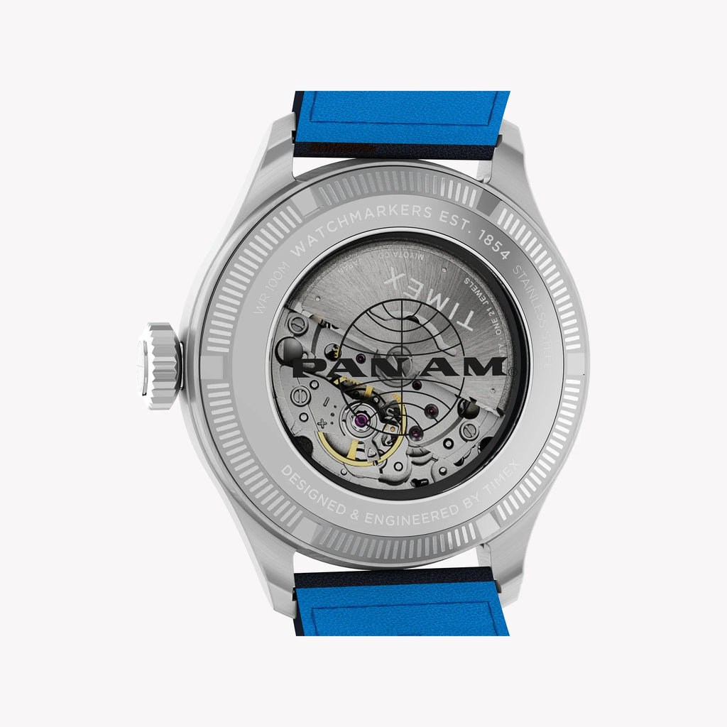 Waterbury ACE Pan Am S/E Automatic Blue Dial Blue Leather Strap Watch | TW2Y38800